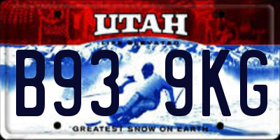 UT license plate B939KG