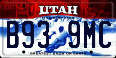 UT license plate B939MC