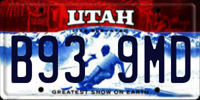 UT license plate B939MD