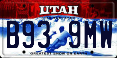 UT license plate B939MW