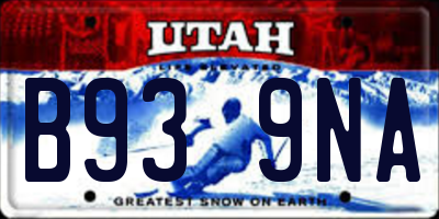 UT license plate B939NA