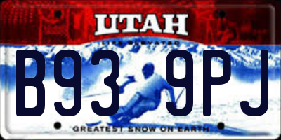 UT license plate B939PJ