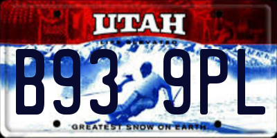 UT license plate B939PL