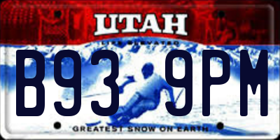 UT license plate B939PM
