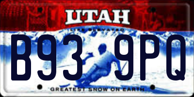 UT license plate B939PQ