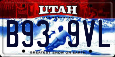 UT license plate B939VL