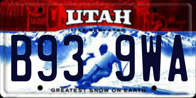 UT license plate B939WA