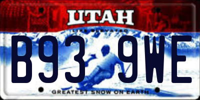 UT license plate B939WE