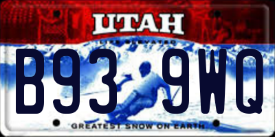 UT license plate B939WQ