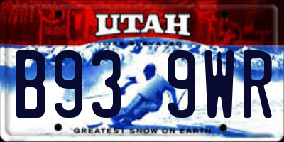 UT license plate B939WR