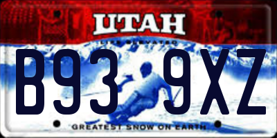 UT license plate B939XZ
