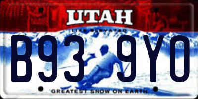 UT license plate B939YO