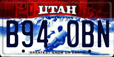 UT license plate B940BN