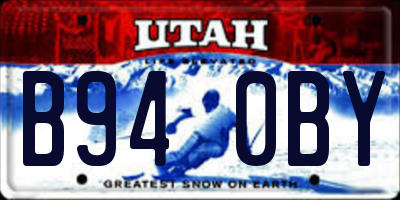 UT license plate B940BY