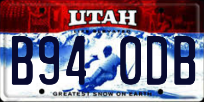 UT license plate B940DB