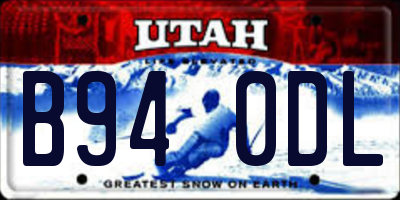 UT license plate B940DL