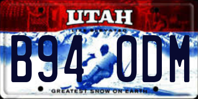 UT license plate B940DM