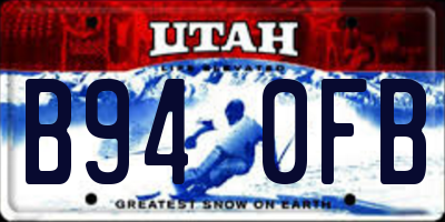 UT license plate B940FB
