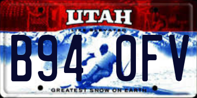 UT license plate B940FV