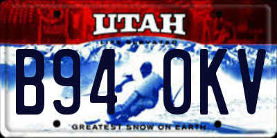 UT license plate B940KV