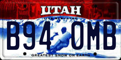 UT license plate B940MB