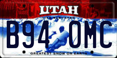 UT license plate B940MC
