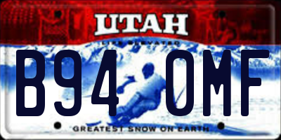 UT license plate B940MF