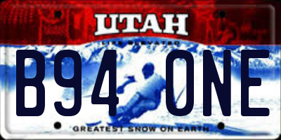 UT license plate B940NE