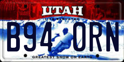 UT license plate B940RN
