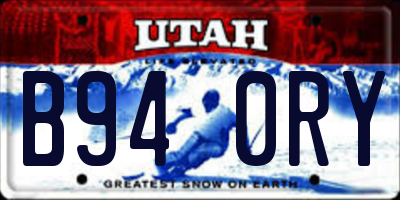 UT license plate B940RY