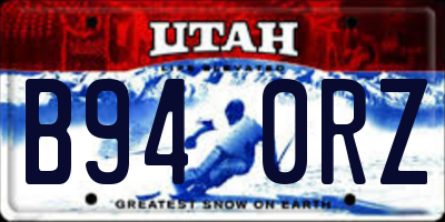 UT license plate B940RZ