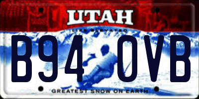UT license plate B940VB