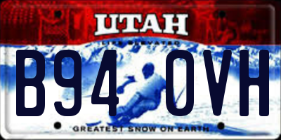 UT license plate B940VH