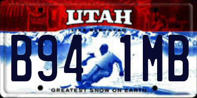 UT license plate B941MB