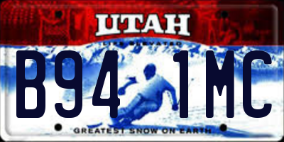 UT license plate B941MC