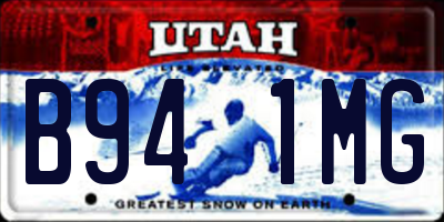 UT license plate B941MG