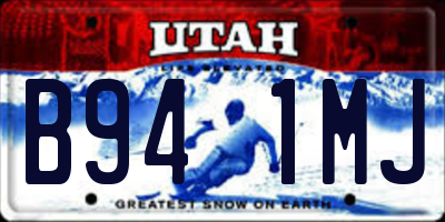 UT license plate B941MJ