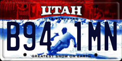 UT license plate B941MN