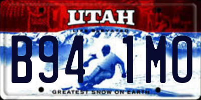 UT license plate B941MO