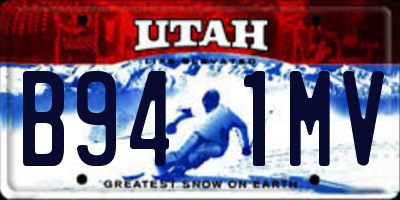 UT license plate B941MV