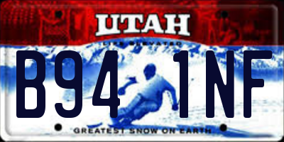 UT license plate B941NF
