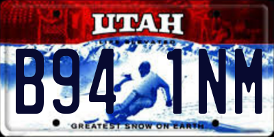 UT license plate B941NM