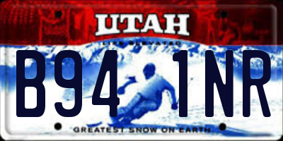 UT license plate B941NR