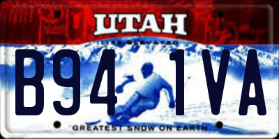 UT license plate B941VA
