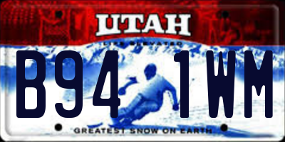 UT license plate B941WM