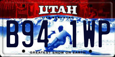 UT license plate B941WP