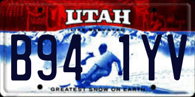 UT license plate B941YV