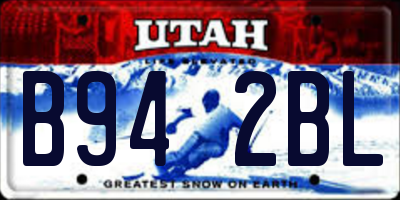 UT license plate B942BL