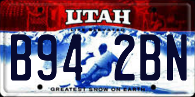 UT license plate B942BN