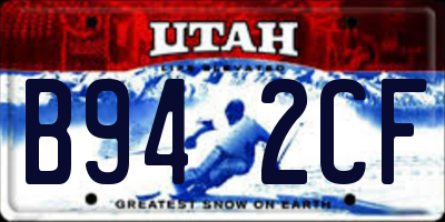 UT license plate B942CF